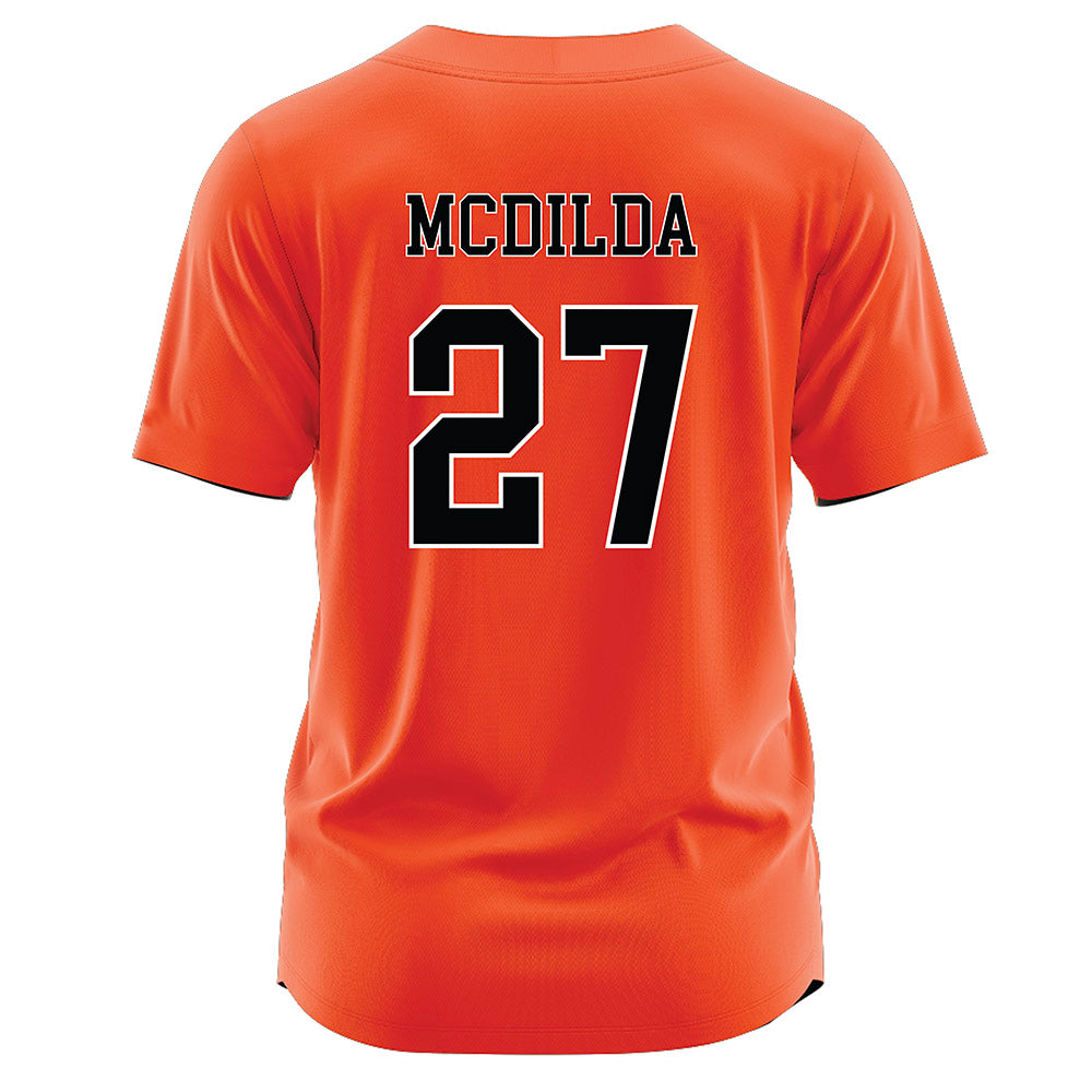 Campbell - NCAA Softball : Delaney McDilda - Baseball Jersey Orange