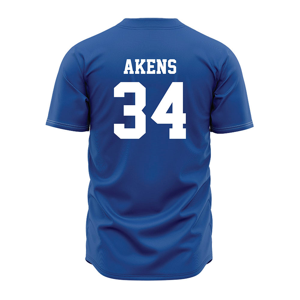 MTSU - NCAA Baseball : Ollie Akens - Baseball Jersey Royal