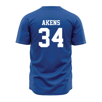 MTSU - NCAA Baseball : Ollie Akens - Baseball Jersey Royal