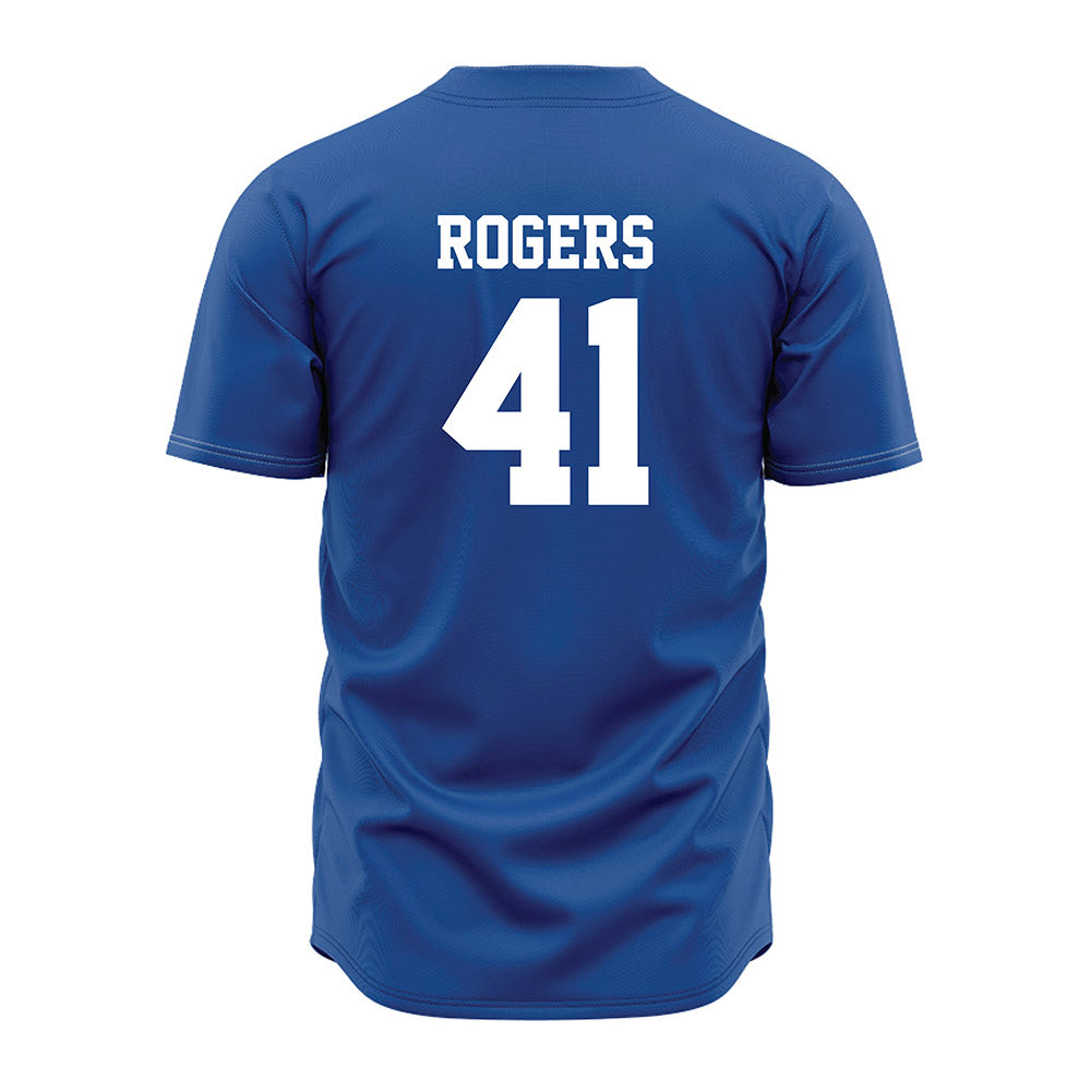 MTSU - NCAA Baseball : Brett Rogers - Baseball Jersey Royal