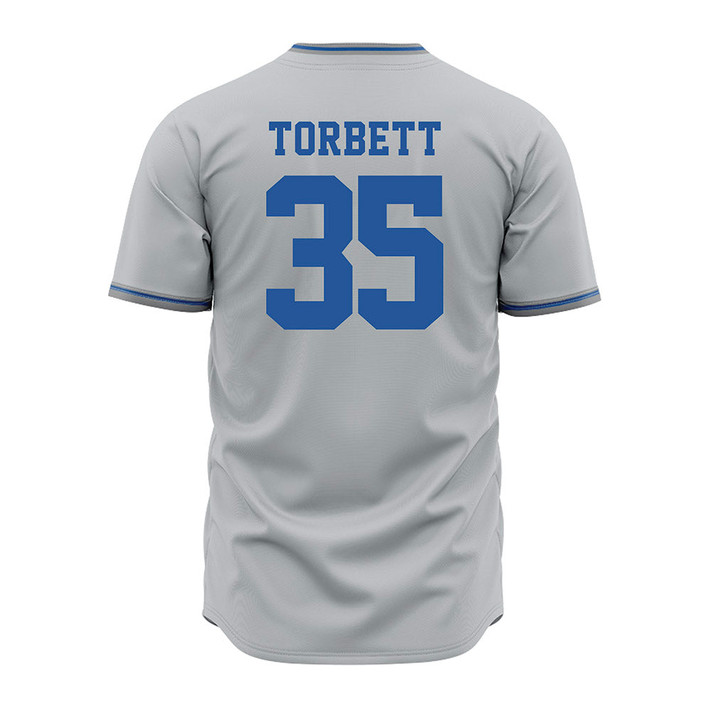 MTSU - NCAA Baseball : Cole Torbett - Baseball Jersey Grey