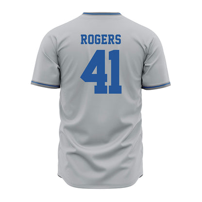 MTSU - NCAA Baseball : Brett Rogers - Baseball Jersey Grey