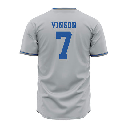 MTSU - NCAA Baseball : Luke Vinson - Baseball Jersey Grey