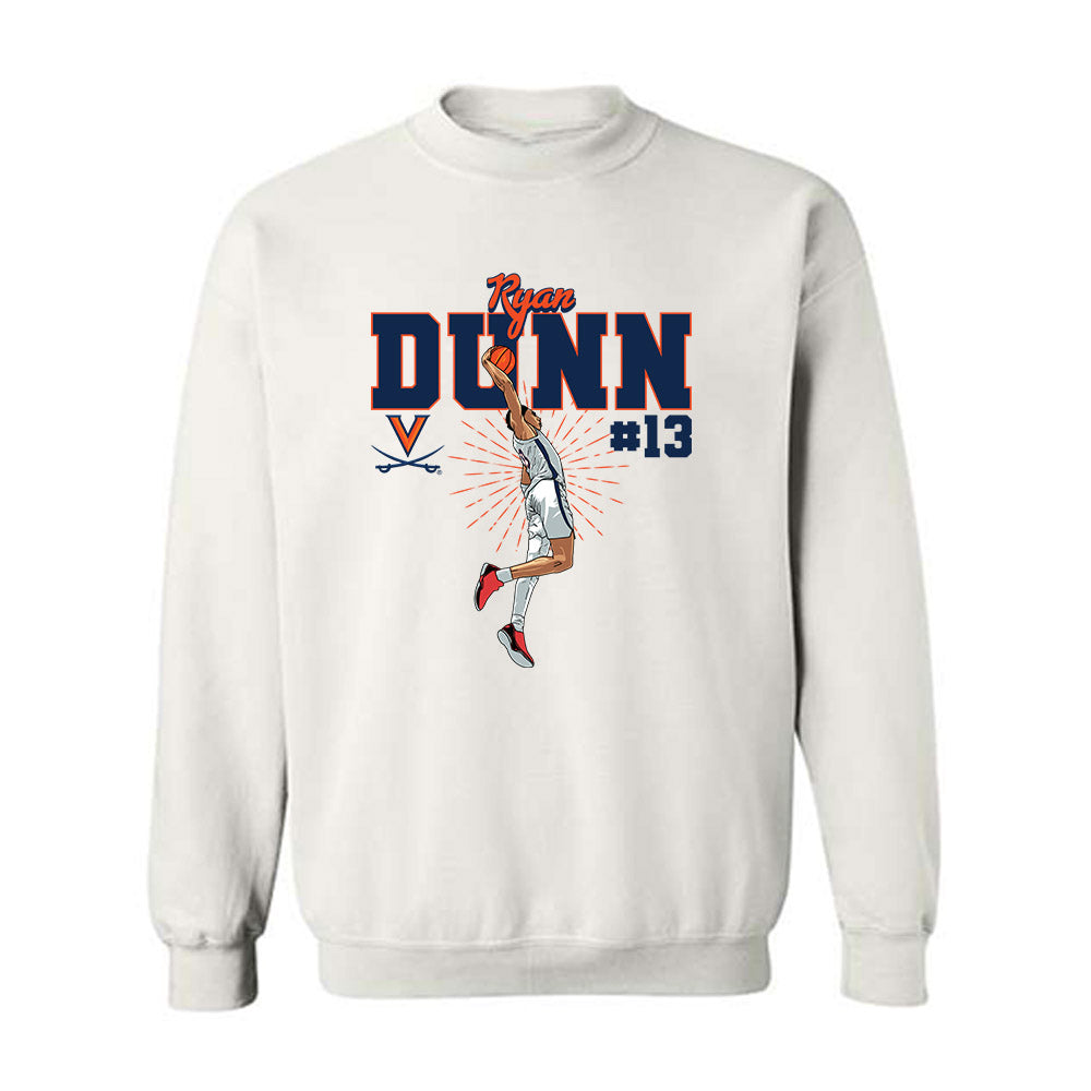 Virginia - NCAA Men's Basketball : Ryan Dunn - Crewneck Sweatshirt Individual Caricature