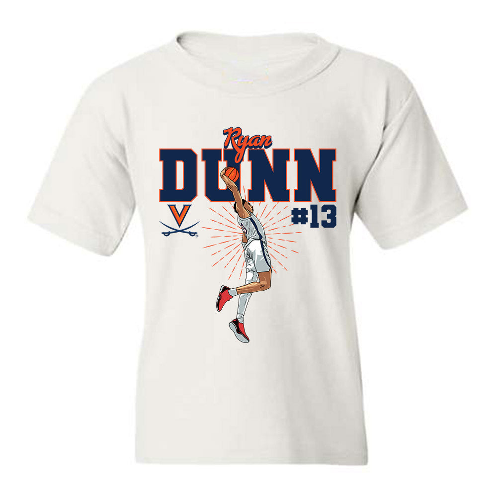 Virginia - NCAA Men's Basketball : Ryan Dunn - Youth T-Shirt Individual Caricature