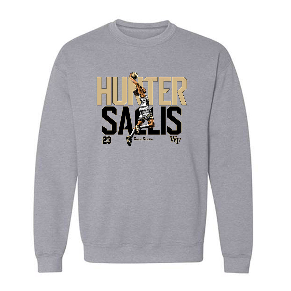 Wake Forest - NCAA Men's Basketball : Hunter Sallis - Crewneck Sweatshirt Individual Caricature