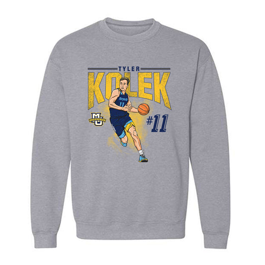 Marquette - NCAA Men's Basketball : Tyler Kolek - Crewneck Sweatshirt Individual Caricature