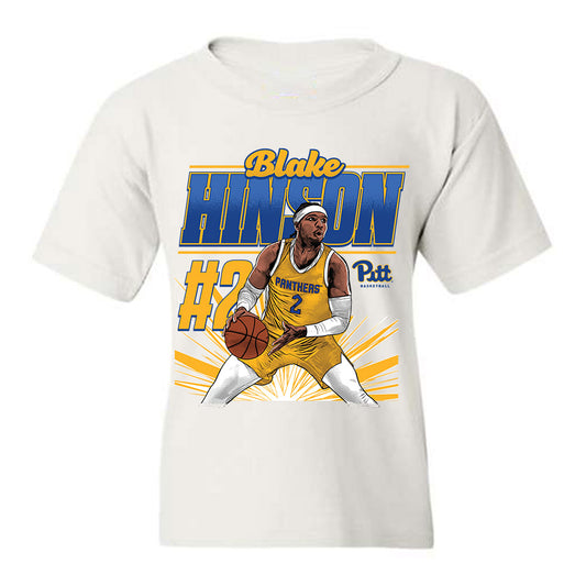 Pittsburgh - NCAA Men's Basketball : Blake Hinson - Youth T-Shirt Individual Caricature