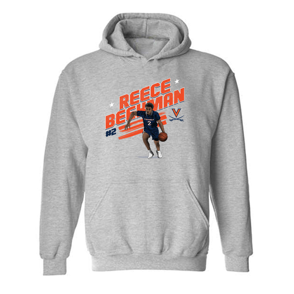 Virginia - NCAA Men's Basketball : Reece Beekman - Hooded Sweatshirt Individual Caricature