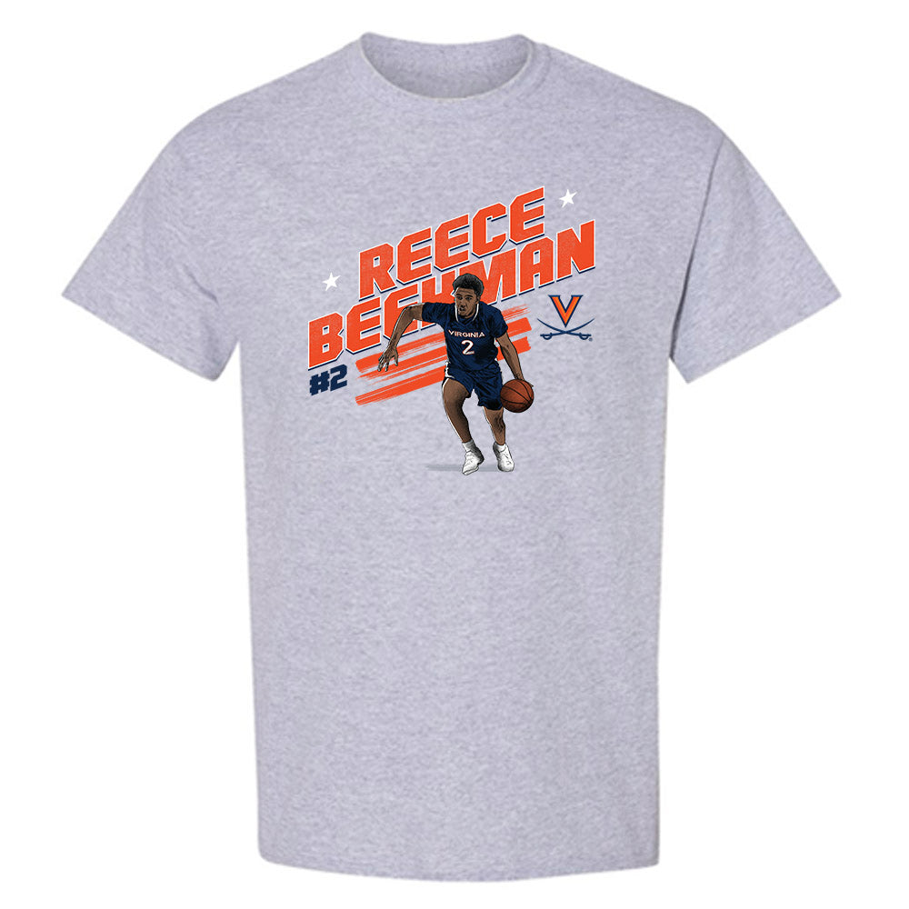 Virginia - NCAA Men's Basketball : Reece Beekman - T-Shirt Individual Caricature