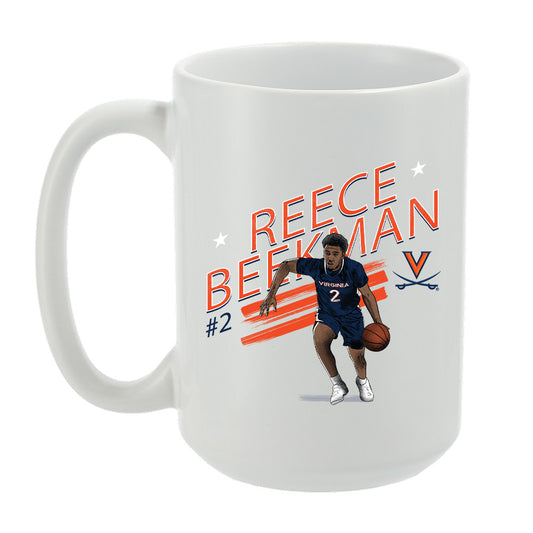 Virginia - NCAA Men's Basketball : Reece Beekman - Mug Individual Caricature