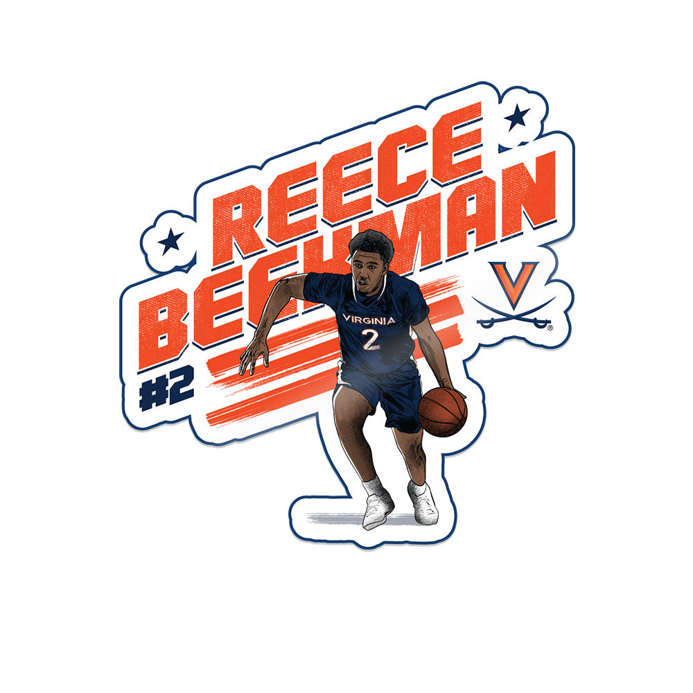 Virginia - NCAA Men's Basketball : Reece Beekman - Sticker Individual Caricature