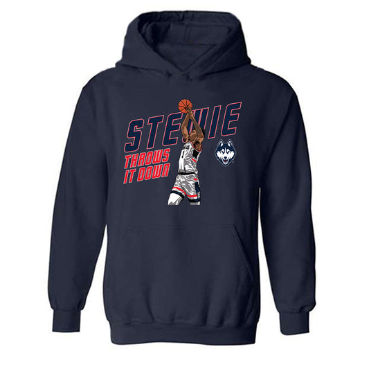 UConn - NCAA Men's Basketball : Jaylin Stewart - Individual Caricature Hooded Sweatshirt