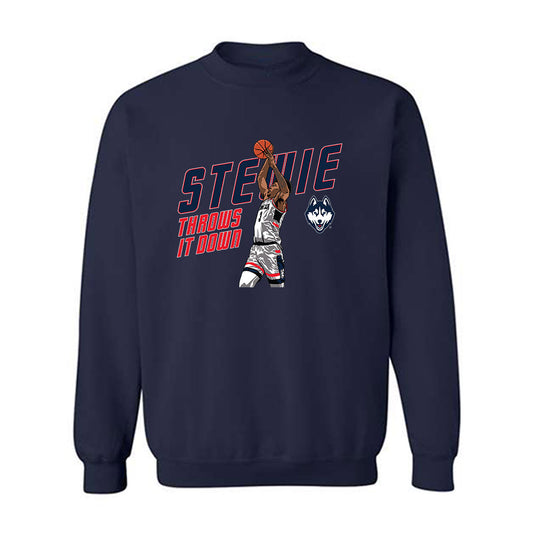 UConn - NCAA Men's Basketball : Jaylin Stewart - Individual Caricature Crewneck Sweatshirt