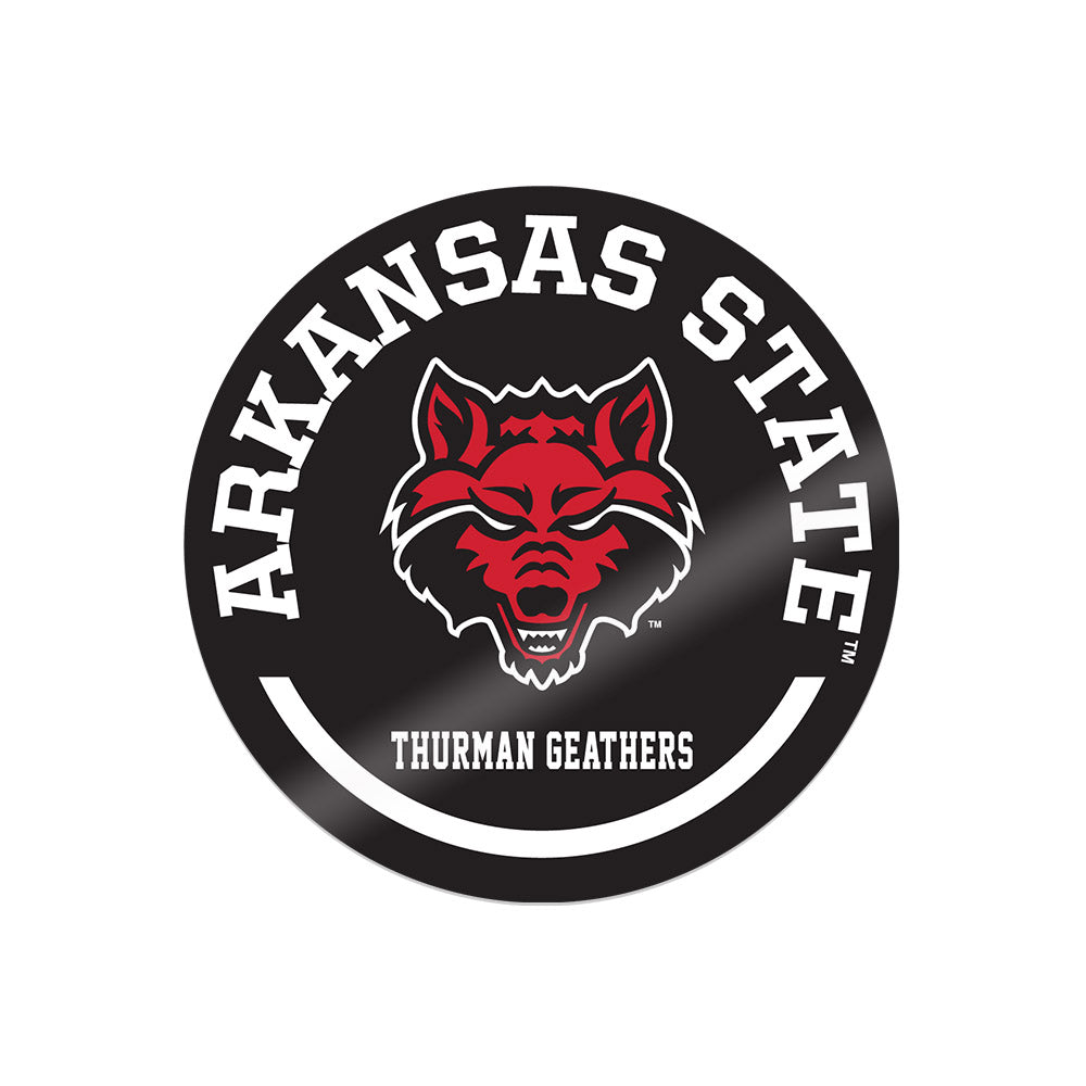 Arkansas State - NCAA Football : Thurman Geathers - Sticker