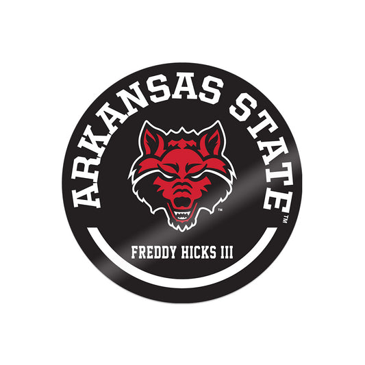 Arkansas State - NCAA Men's Basketball : Freddy Hicks III - Sticker Sticker