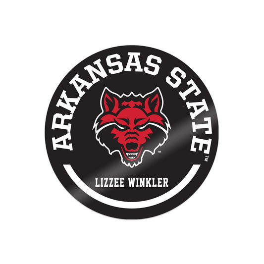 Arkansas State - NCAA Women's Track & Field (Indoor) : Lizzee Winkler - Sticker Sticker