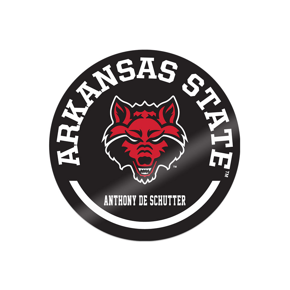 Arkansas State - NCAA Men's Golf : Anthony De Schutter - Sticker Sticker