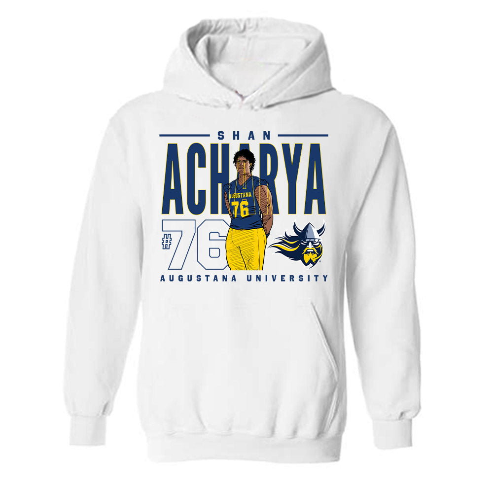 AU - NCAA Football : Shan Acharya - Hooded Sweatshirt Individual Caricature