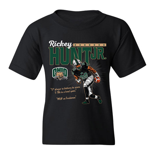 Ohio - NCAA Football : Rickey Hunt Jr - Youth T-Shirt Individual Caricature