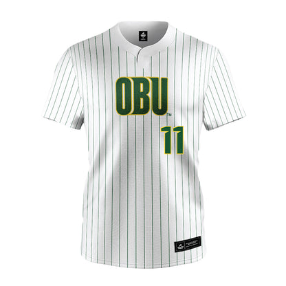 OKBU - NCAA Softball : Cassidy Morrow - White Pinstripe Softball Jersey