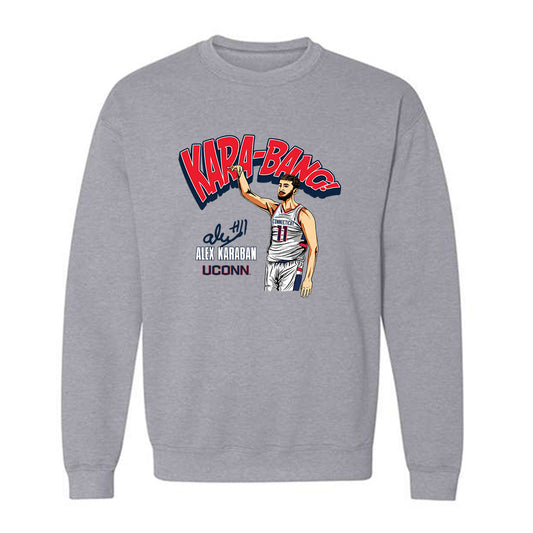 UConn - NCAA Men's Basketball : Alex Karaban - Crewneck Sweatshirt Individual Caricature