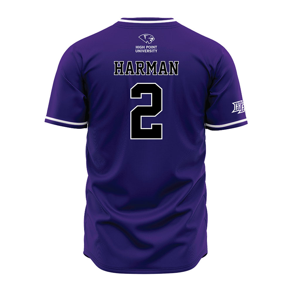 High Point - NCAA Baseball : Dawson Harman - Baseball Jersey