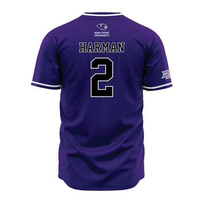High Point - NCAA Baseball : Dawson Harman - Baseball Jersey