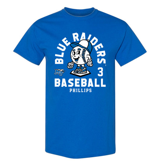 MTSU - NCAA Baseball : Trace Phillips - T-Shirt Fashion Shersey