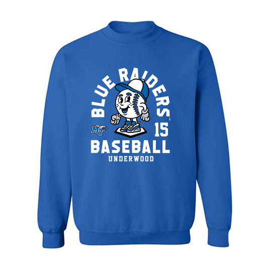 MTSU - NCAA Baseball : Jackson Underwood - Crewneck Sweatshirt Fashion Shersey