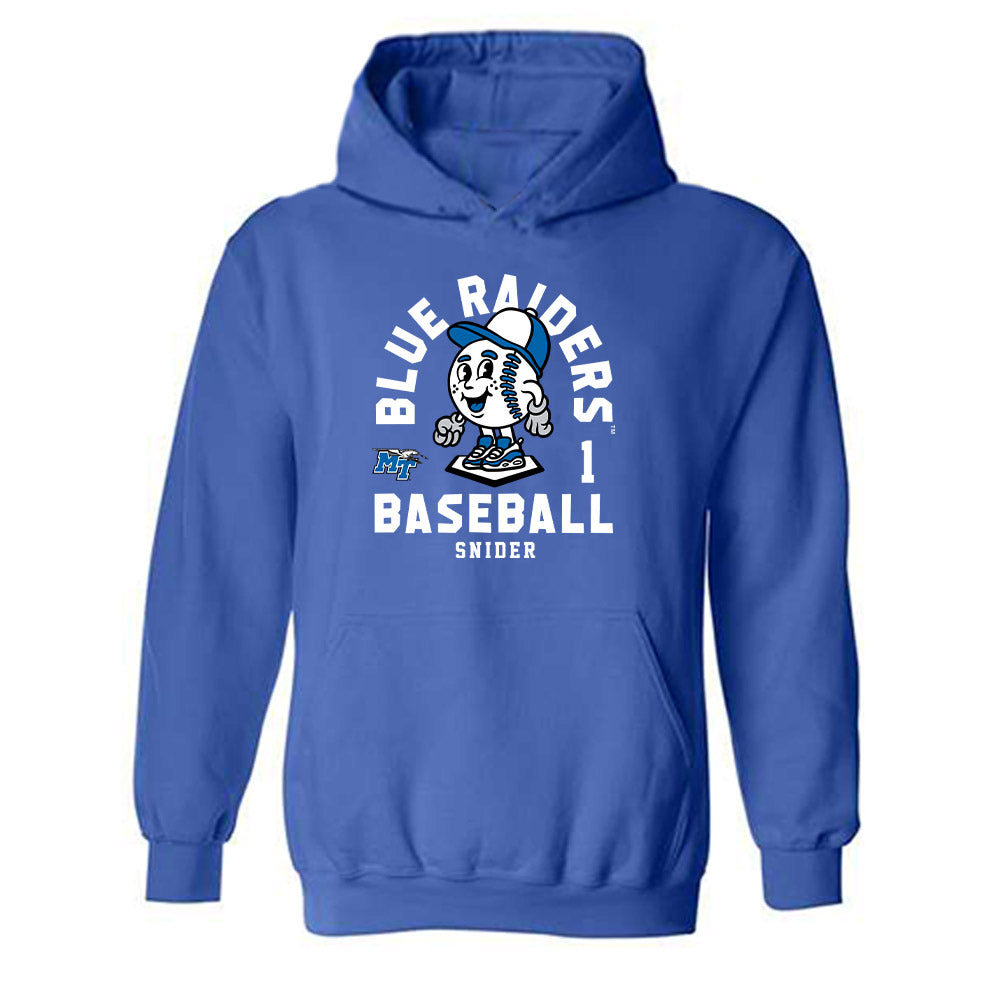 MTSU - NCAA Baseball : Grant Snider - Hooded Sweatshirt Fashion Shersey