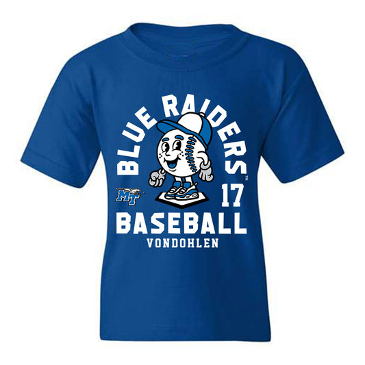 MTSU - NCAA Baseball : Brett Vondohlen - Youth T-Shirt Fashion Shersey