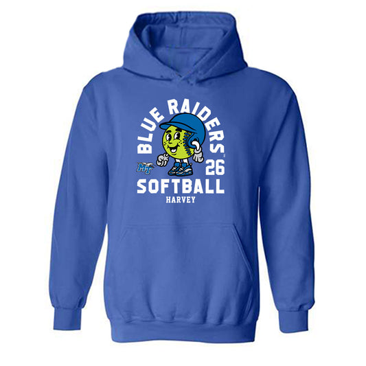MTSU - NCAA Softball : Anyce Harvey - Hooded Sweatshirt Fashion Shersey
