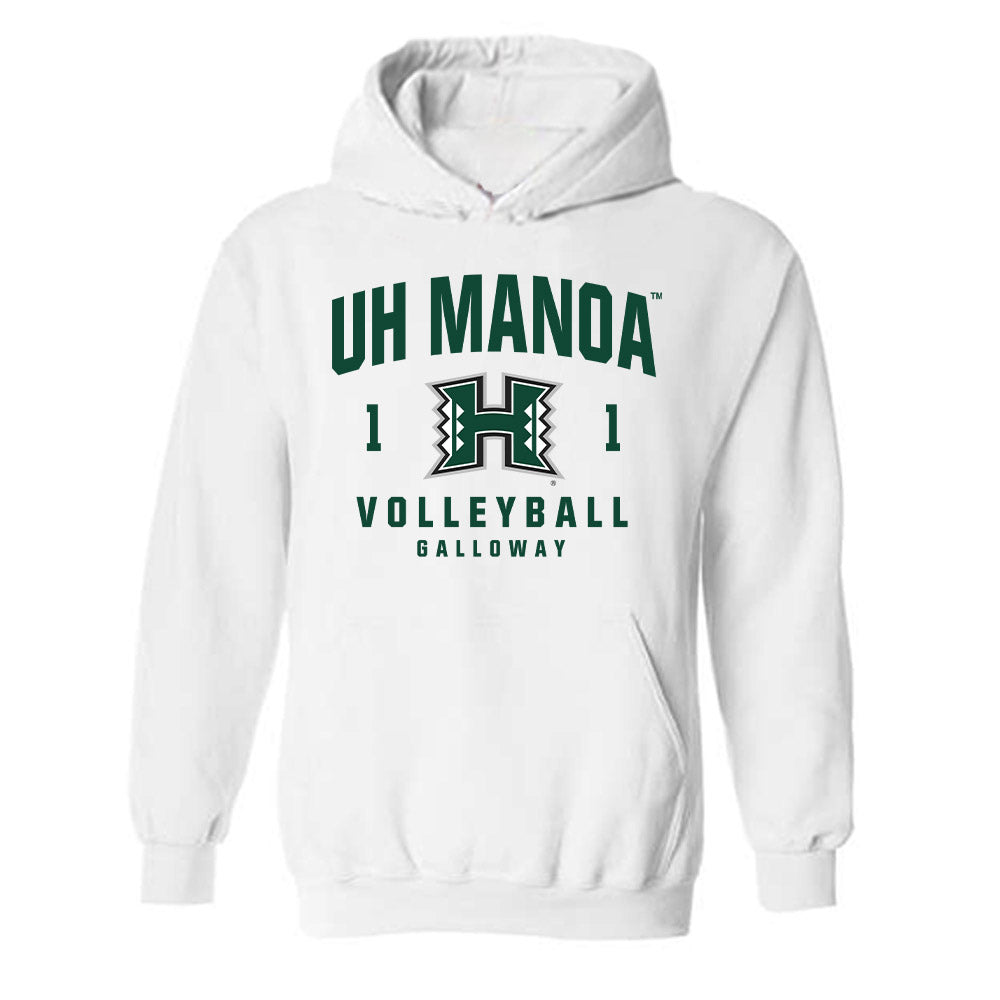 Hawaii - NCAA Men's Volleyball : Chaz Galloway - Hooded Sweatshirt Classic Fashion Shersey