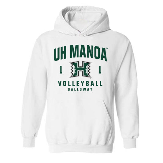 Hawaii - NCAA Men's Volleyball : Chaz Galloway - Hooded Sweatshirt Classic Fashion Shersey