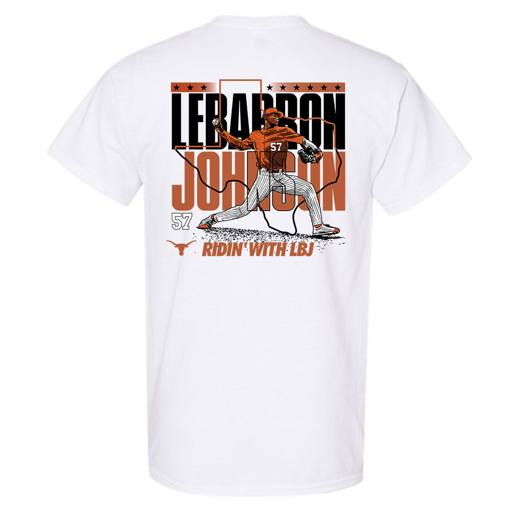 Texas - NCAA Baseball : Lebarron Johnson - T-Shirt Individual Caricature