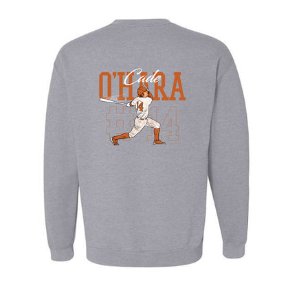 Texas - NCAA Baseball : Cade O'Hara - Crewneck Sweatshirt Individual Caricature