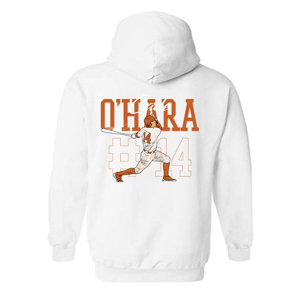 Texas - NCAA Baseball : Cade O'Hara - Hooded Sweatshirt Individual Caricature