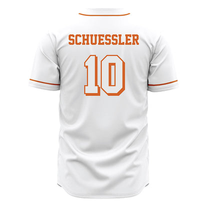 Texas - NCAA Baseball : Kimble Schuessler - Baseball Jersey White