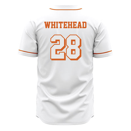 Texas - NCAA Baseball : Ace Whitehead - Baseball Jersey White
