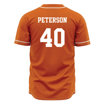 Texas - NCAA Baseball : Blake Peterson - Baseball Jersey Orange