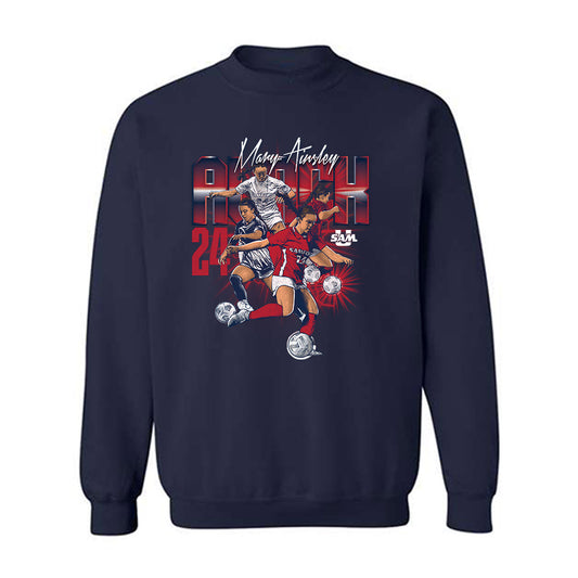 Samford - NCAA Women's Soccer : Mary-Ainsley Alack - Crewneck Sweatshirt Caricature