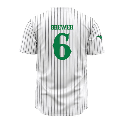 OKBU - NCAA Baseball : Jordan Brewer - Pinstripe Replica Jersey