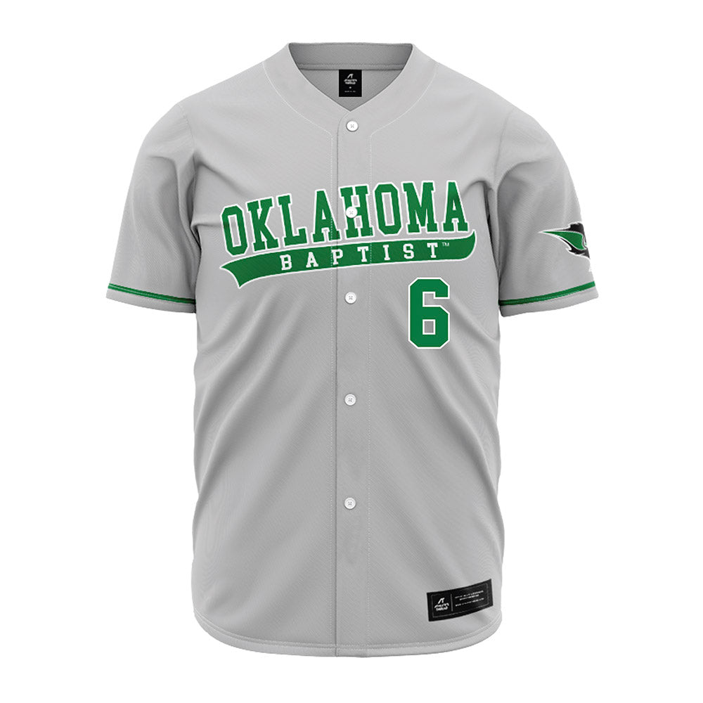 OKBU - NCAA Baseball : Jordan Brewer - Grey Replica Jersey