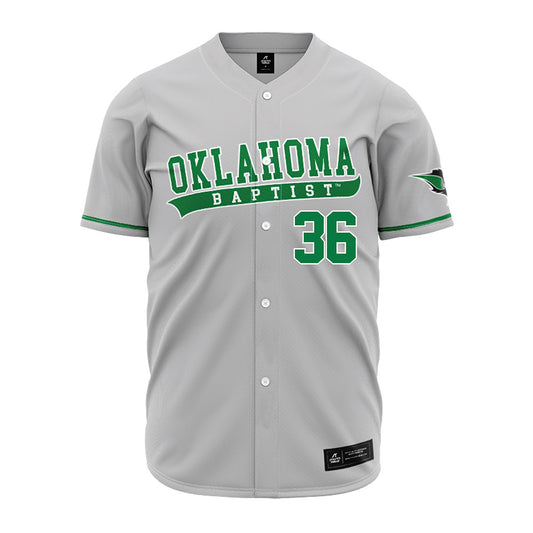 OKBU - NCAA Baseball : David Piers - Grey Replica Jersey