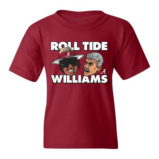 Alabama - NCAA Football :  Ryan Williams  x Roll Tide Willie -  Youth tshirt Individual Caricature