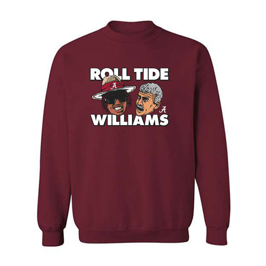 Alabama - NCAA Football :  Ryan Williams  x Roll Tide Willie -  Crewneck Sweatshirt Individual Caricature