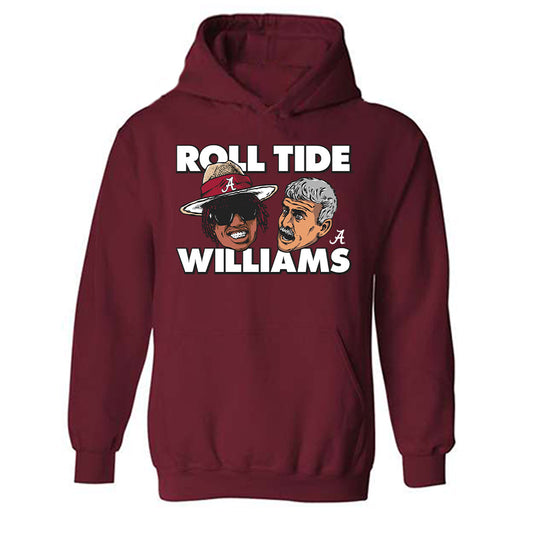 Alabama - NCAA Football :  Ryan Williams  x Roll Tide Willie -  Hooded Sweatshirt Individual Caricature