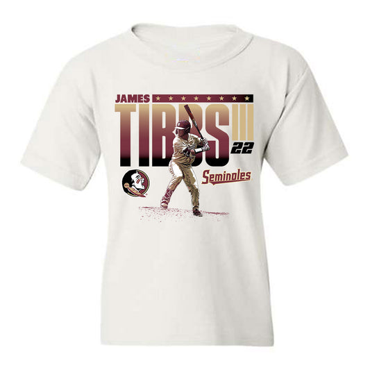 FSU - NCAA Baseball : James Tibbs III - Youth T-Shirt Individual Caricature