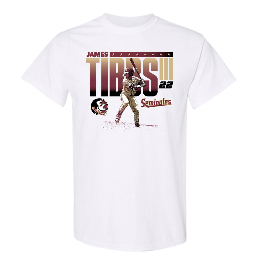 FSU - NCAA Baseball : James Tibbs III - T-Shirt Individual Caricature